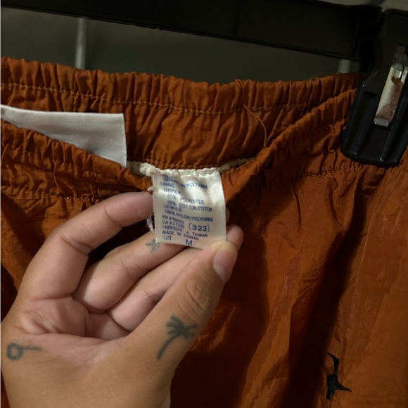 Vintage Reebok Tracksuit Jogger Pants Cotton Lined 1990s Burnt Orange - Picture 4 of 8